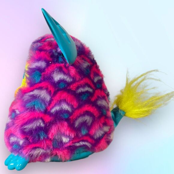 2012 Hasbro Furby Boom Purple Pink & Blue Teal Hearts Talking *Tested & Working - Picture 10 of 16